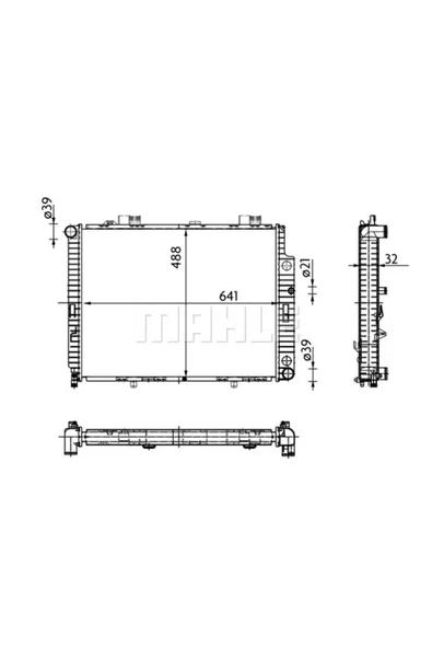 Mahle CR309000S KNECHT  Su Radyatörü 641×488×42 Manuel W210 S210 E270 Cdı E 320 Cdı Om 612.961 8Mk376712644 ürün görseli 1