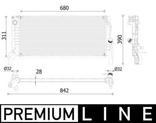 Mahle CR2311000P -knecht-behr Cr2311000p Motor Su Radyatörü Premium Line Bmw F45 F48 Mini F57 F60 17117635620
