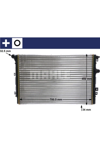 Mahle CR2032000S KNECHT  Su Radyatörü (650×452×34) Sharan Tiguan 1.4Tsı 2.0 TDI 2.0Tsı Tfsı 07- Cav Ccz Cff ürün görseli