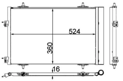 Mahle AC40000P -knecht-behr Ac40000p A C-kondansatör Citroen C5 Peugeot 407 0 ürün görseli 1