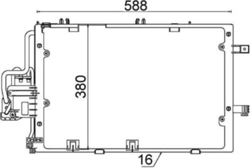 Mahle AC308000S -knecht-behr Ac308000s A C-kondansatör Opel Corsa C Tıgra 0