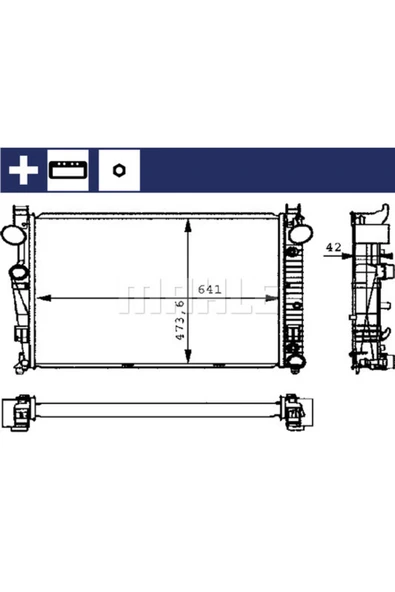 Mahle CR226000S KNECHT  Su Radyatörü 640×461×32 Otomatik Manuel W220 S500 S 430 M 113.941  8Mk376710294 ürün görseli 1