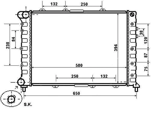 Mga 80406  Su Radyatörü 156 02- 2.0 16V Ts 2.0 Jts 16V 2.5I Mt ürün görseli 1