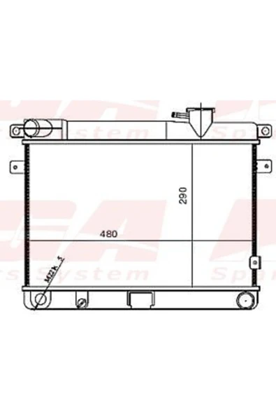 Mga 80300 Su Radyatoru Mekanik ( Fiat : M131 ) 2 Sirali 293X480X34 - -