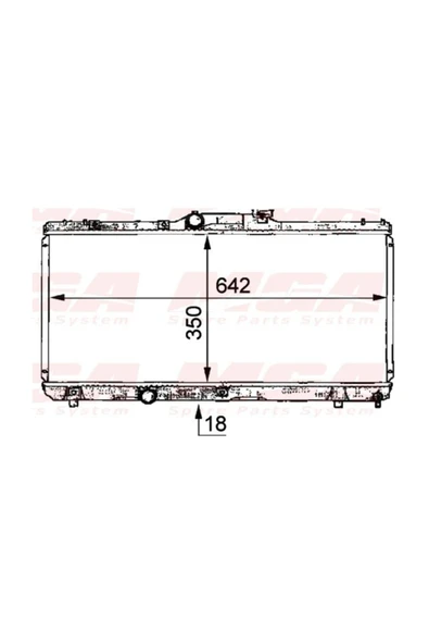 Mga 80256 Su Radyatoru-(man. Mekanik)-(toyota: Corolla 9398 "ae100-ae101" ) - - ürün görseli 1