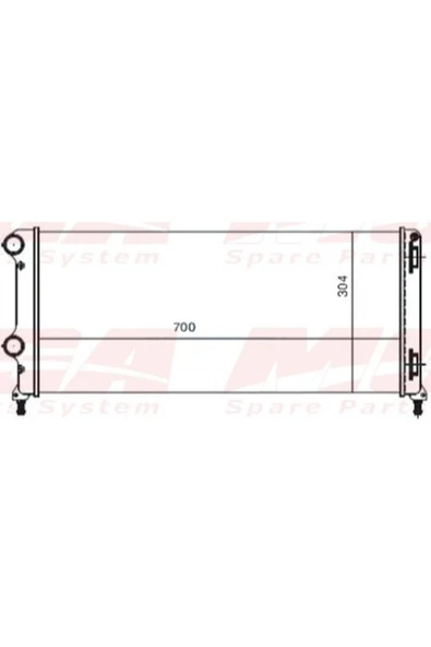 Mga 80800 Su Radyatoru Mekanik ( Fiat : Doblo 1.3Jtd 1.9Jtd ) 701X323X42 - - ürün görseli 1