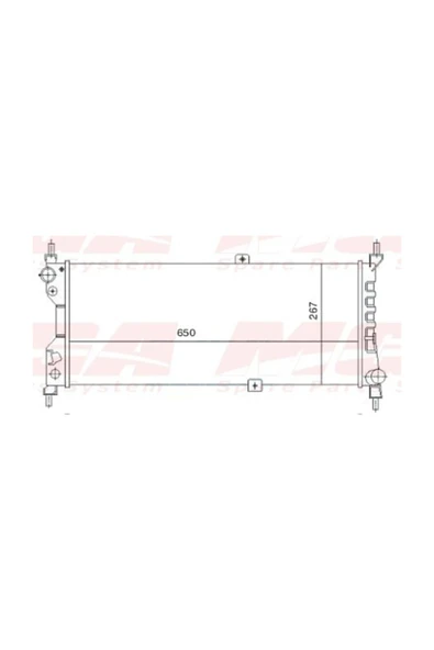 Mga 80162 Su Radyatoru Mekanik ( Opel : Corsa B 1.5 1.7d Combo Ac 1.7d 93--02 ) 650x268x32 - - ürün görseli