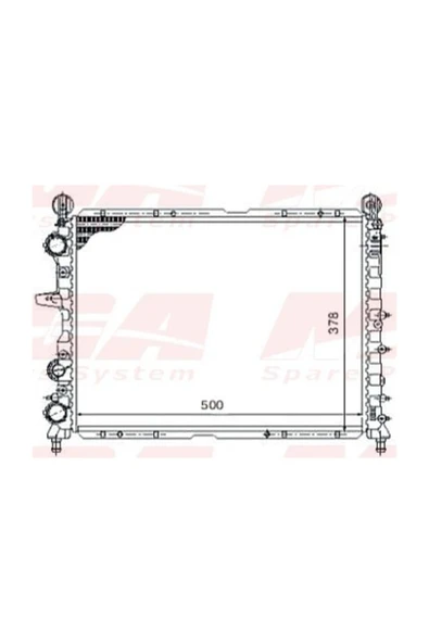 Mga 80104 Su Radyatoru Mekanik ( Fiat : Tempra Tipo 1.4 16 Enj. Deposuz 90-93 ) - - ürün görseli 1