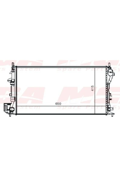 Mga 80177 Su Radyatoru Mekanik ( Opel : Vectra C Signum 2.2 2.0 Dth 2.2D 02-- ) 650X415X23 - - ürün görseli