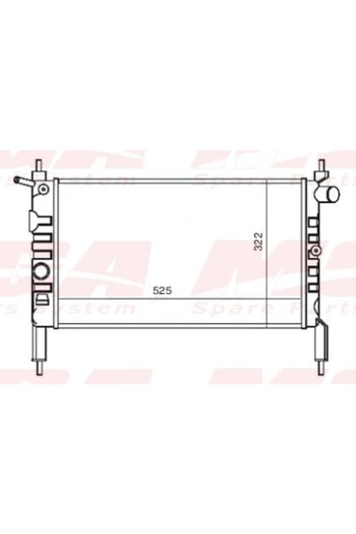 Mga 80154 Su Radyatoru Mekanik ( Opel : Astra F 1.4 1.6 8V 92-98 ) 525X322X34 - - ürün görseli 1