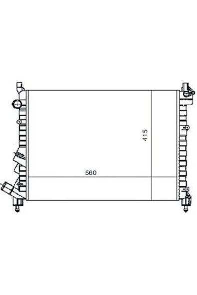 Mga 80125  Su Radyatörü Laguna I 94- 1.6 16v Nac 1.8 2.0 2.0 8v F3r 2.0 16v N7q Espace Iıı 96- Avantı ürün görseli 1