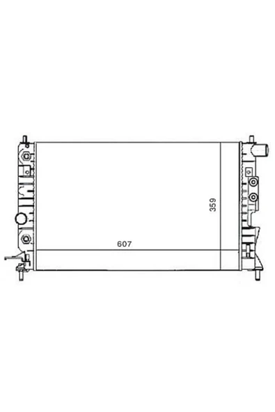 Mga 80174  Su Radyatörü Vectra B 95- 1.6I 1.6 16V 2.0 16V 2.0 Td 2.2I 16V 2.2 Td 608X359X23 ürün görseli 1