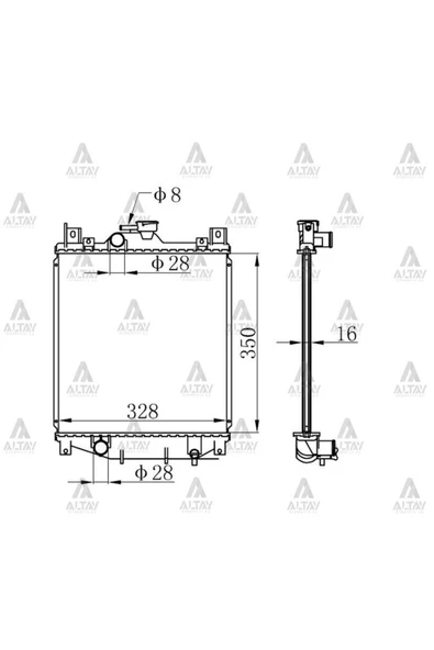Maher 10646 Radyatör Su Swift 90-01 1.0 / 1.3 M-t Brazing Mhr- ürün görseli 1