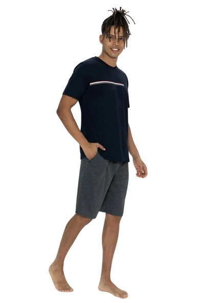 Us Polo Erkek Kısa Kol Şortlu Pijama Takım 18865 - 5