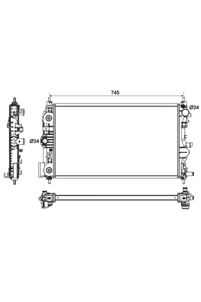 NRF 53131  Su Radyatörü Cruze 1,6 2,0 ürün görseli 1
