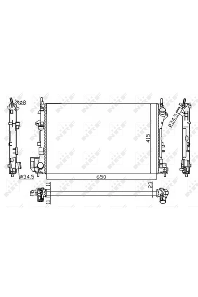 NRF 58203A MOTOR SU RADYATORU MEKANIK VECTRA C SIGNUM Z16XE Z18XE ürün görseli 1