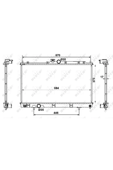 NRF 53779 Motor Su Radyatoru Mıtsubıshı Lancer 03-07 Manuel 68037516  Oem ürün görseli 1