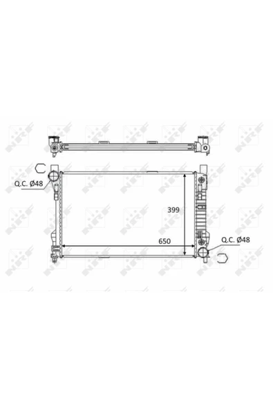 NRF 58390  Motor Su Radyatörü W203 00-07 Cl203 02-08 S203 01-07 C209 02-09 A209 03-10 R171 04-11 ürün görseli 1