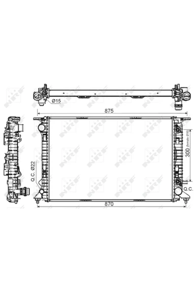 NRF 53116 MOTOR SU RADYATORU AUDI Q5 3.0TDI CCWA OTOMATIK 08- - ürün görseli 1
