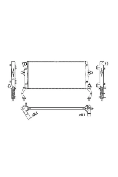 Ori BHY911026 Bhy911026 Radyatör Brazing Elantra-i30 1.6 Crdı 2015 648x290x26 Mt