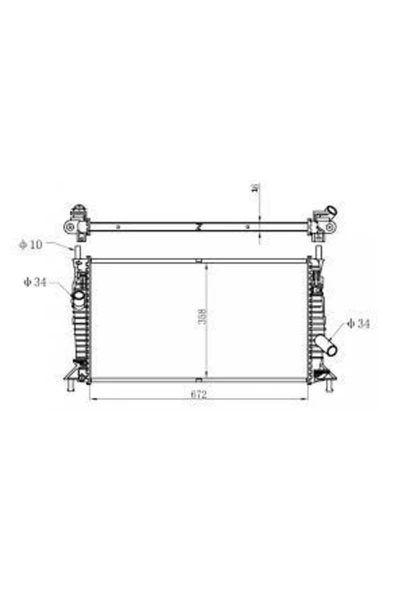 Ori BFR501016 Bfr501016 Radyatör Brazing Focus Iı 04-12 Cmax 1.6ti 1.8 2.0 05-07-10 Volvo S40 1.6 1.8 2.0 C30 ürün görseli 1
