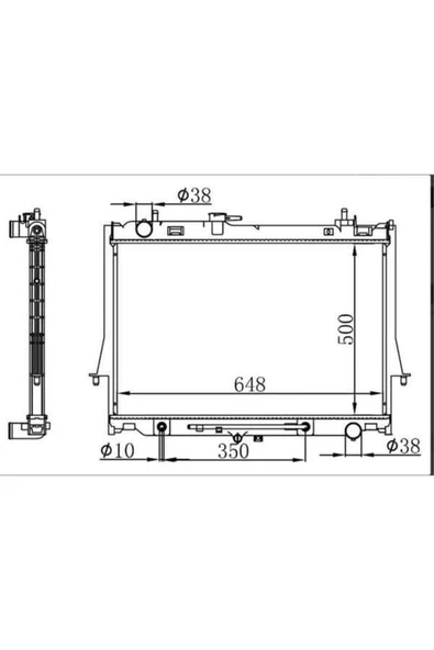 Ori BIS060026 Bıs060026 Radyatör Brazing Isuzu D-max 12 Otomatik 500x648x26 ürün görseli 1