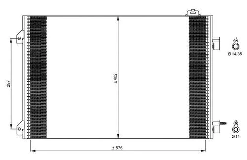 Ori CRN598016 S  Klima Kondenseri CLIO Symbol 1.5 DCI 04 Mek 658X411X16