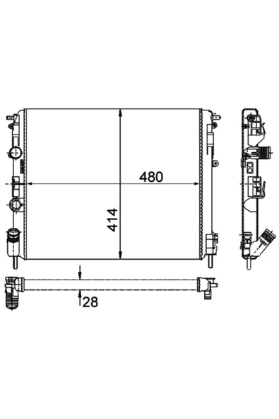 Ori BRN051016 Brn051016 Radyatör Brazing Clıo Iı-kng-logan1.5 Dcı-1.6 16v-1.9 Dtı-k4m Ac Mek 480x388x16 ürün görseli 1