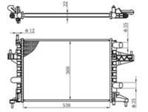 Ori BOP113022 S  Radyatör Brazing Corsa C-Combo-Tıgra 1.0-1.2-1.2 16V-1.4-1.4 16V Ac Klimasız Mek 538X368X22