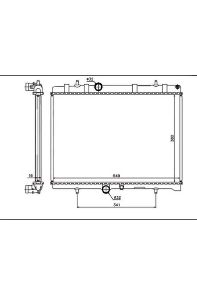 Ori BPE050016 Bpe050016 Radyatör Brazing Mt 380x538x16 Part.tepee /308/407 1.6hdı 06 63606a ürün görseli 1