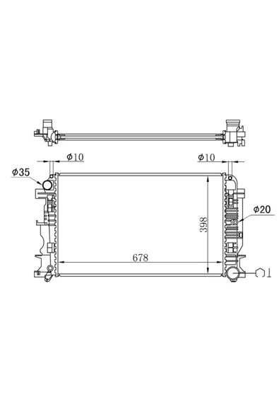 Ori BME120026 Bme120026 Radyatör Brazing Sprinter 06 Crafter 06 2.5tdı Ac Klimasız Mek 678x398x26 ürün görseli 1