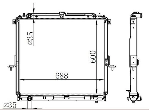 Ori BNI211026 S  Radyatör Brazing Mt 600X688X26 Navara - 2.5DCI 05-