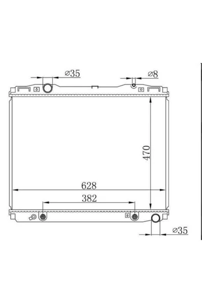 Ori BKI076026 MOTOR SU RADYATORU BRAZING SORENTO 2,5D OTOMATIK SANZUMAN 470X628X26 S ürün görseli 1
