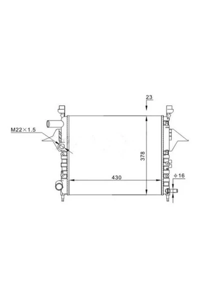 Ori MRN125023 Mrn125023 Radyatör Mechanical M/a 430 378 23 Twingo 1.0i/1.2i 93 63856 ürün görseli