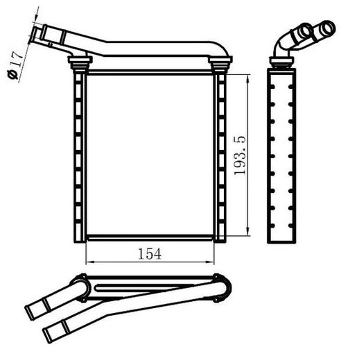 Ori KTO042026 S  Kalfer Radyatörü Brazıng Toyota Auris-Corolla Uyumlu 154X194X26 At/Mt Şanzıman ürün görseli 1