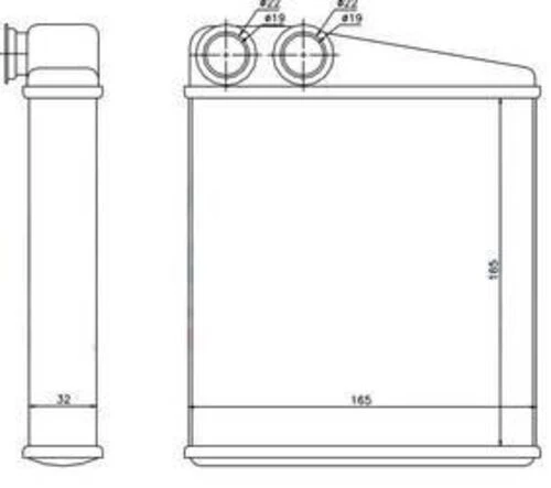 Ori KRN013 S  Kalfer Radyatörü Trafic 2.0 DCI 01- 165×152×32 Oto.-Mek. - 1