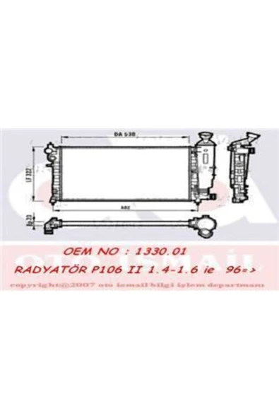 Valeo 731526 Su Radyatörü 106 96-03 1.4 1.6 Ac / Saxo ürün görseli 1