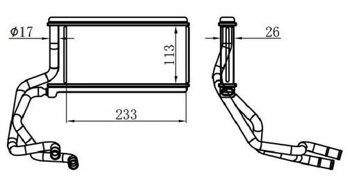 Ori KMI038026 S  Kalfer Radyatörü Brazıng L200 06 - 113X233X26 At/Mt Şanzıman