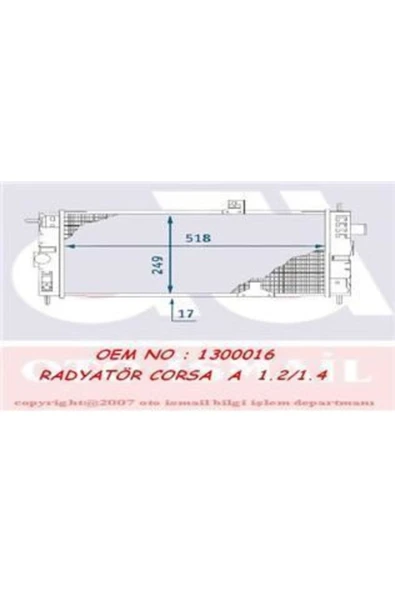 Valeo 883920 Su Radyatörü Corsa A 87-93 1.2 1.3 1.4 Mt Nac ürün görseli 1