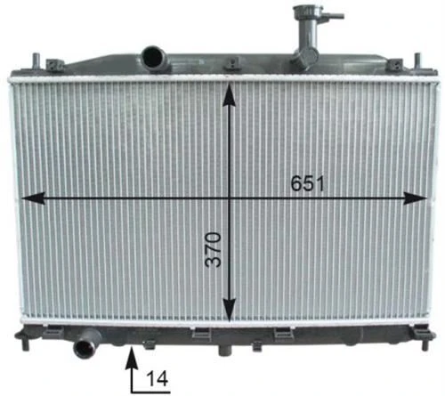 Valeo 735586  Su Radyatörü Accent Era 07-11 1.4 16V 1.6 16V Mt 648X375X16