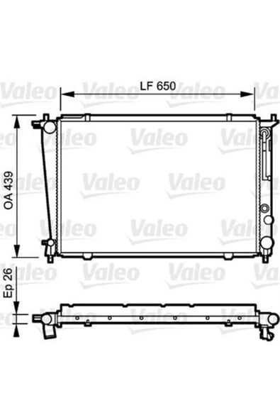 Valeo 734408 Su Radyatörü Starex 2.4 2.5 Td 2.5d 97- H1 97- 650x438x26 Uyumlu ürün görseli
