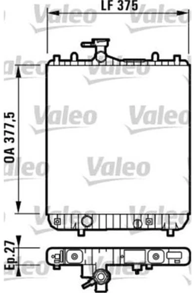 Valeo 732694  Su Radyatörü Agila A 00- 1.0 12v 1.2 16v Mt / Justy Iıı 03- 1.3 16v 1.5 16v Mt / Ignıs
