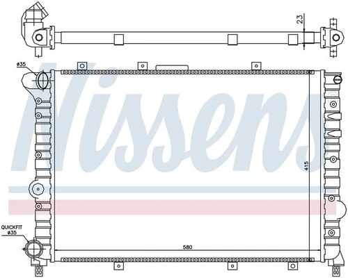 Wisco 60651921  Su Radyatörü Brazıng Mt 580X394X22 Mm Alfa 156 1.6. 1.8. 2.0 Tws 97-