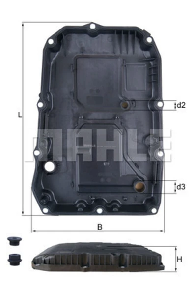 Mahle HX196KIT Otomatik Şanzıman Yağ Karteri 9G-Tronic (Contalı, Filtrelı) W205 14- W213 16- ürün görseli 1