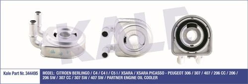 Kale 344495  YAĞ SOĞUTUCUSU 206 98- 1.9D 2.0 16V 306 98- 1.9D 307 ürün görseli