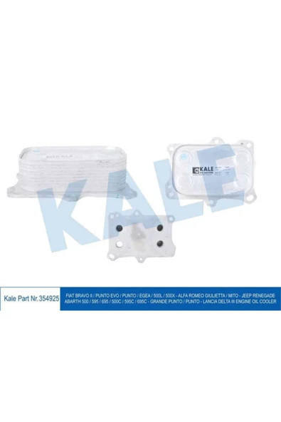 Kale 354925  YAĞ SOĞUTUCU EGEA 1.4 16- BRAVO II - PUNTO EVO - 500L - 1