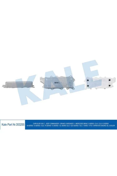 Kale 353255  YAĞ SOĞUTUCU CHRYSLER 300 C 3.0 CRD 04- JEEP COMMANDE