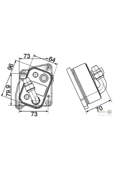 Mahle CLC107000P Clc107000p Yağ Soğutucu Petek (96×64×50) E81 E88 E46 E90 E91 N45 B16 A (eno:8mo376755491) ürün görseli