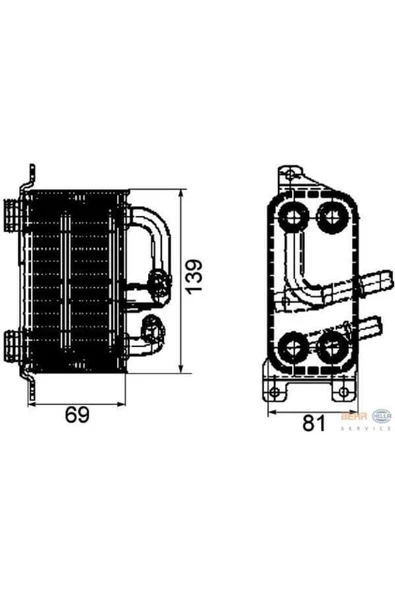 Mahle CLC66000P Clc66000p Yağ Soğutucu Petek (139×69×81) E60 E61 E63 E64 E65 N43 B20 A (eno:8mo376745751) ürün görseli 1