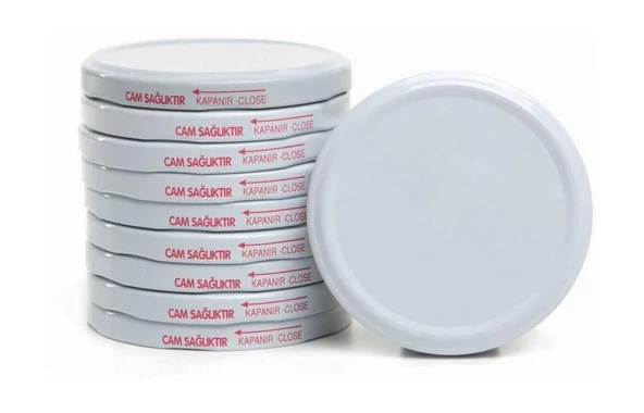 Cam Kavanoz Kapağı 83 mm x 50 Adet